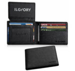 IL GLORY Wallet for Men Genuine Leather RFID Blocking Bifold Stylish Wallet With 2 ID Window 10 Pockets
